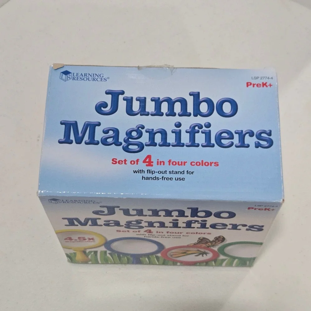 Learning Resources Jumbo Magnifiers Set of 4 Science Exploration Toy LSP 2774-4